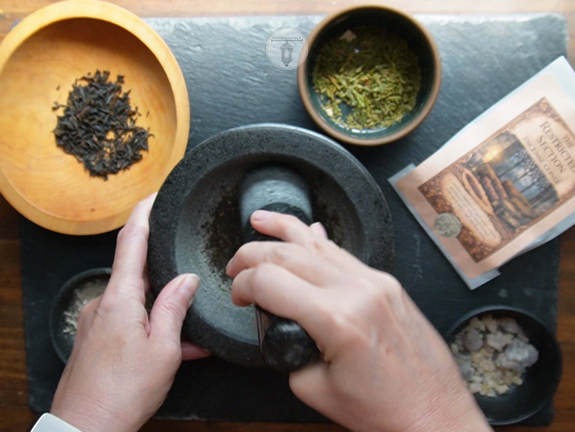 The Restricted Section (Frankincense + Patchouli + Black Tea) Natural Incense Cones