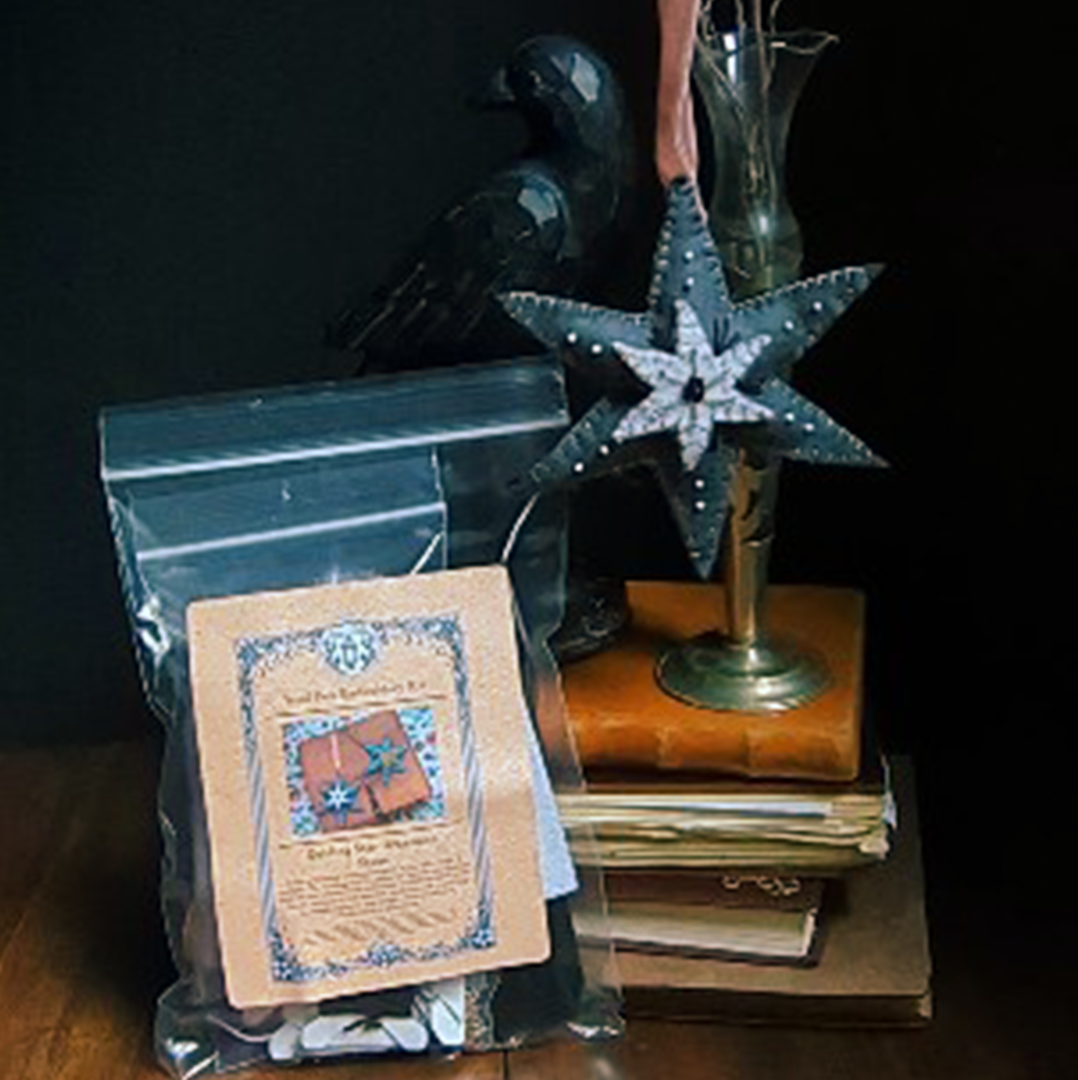 Guiding Star: Stone - Wool Felt Embroidery Ornament Kit - DIY Star Ornament