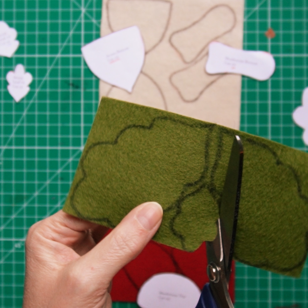 Woodland Trio Wool Felt Embroidery Ornament Kit - 3 DIY Felt Ornaments
