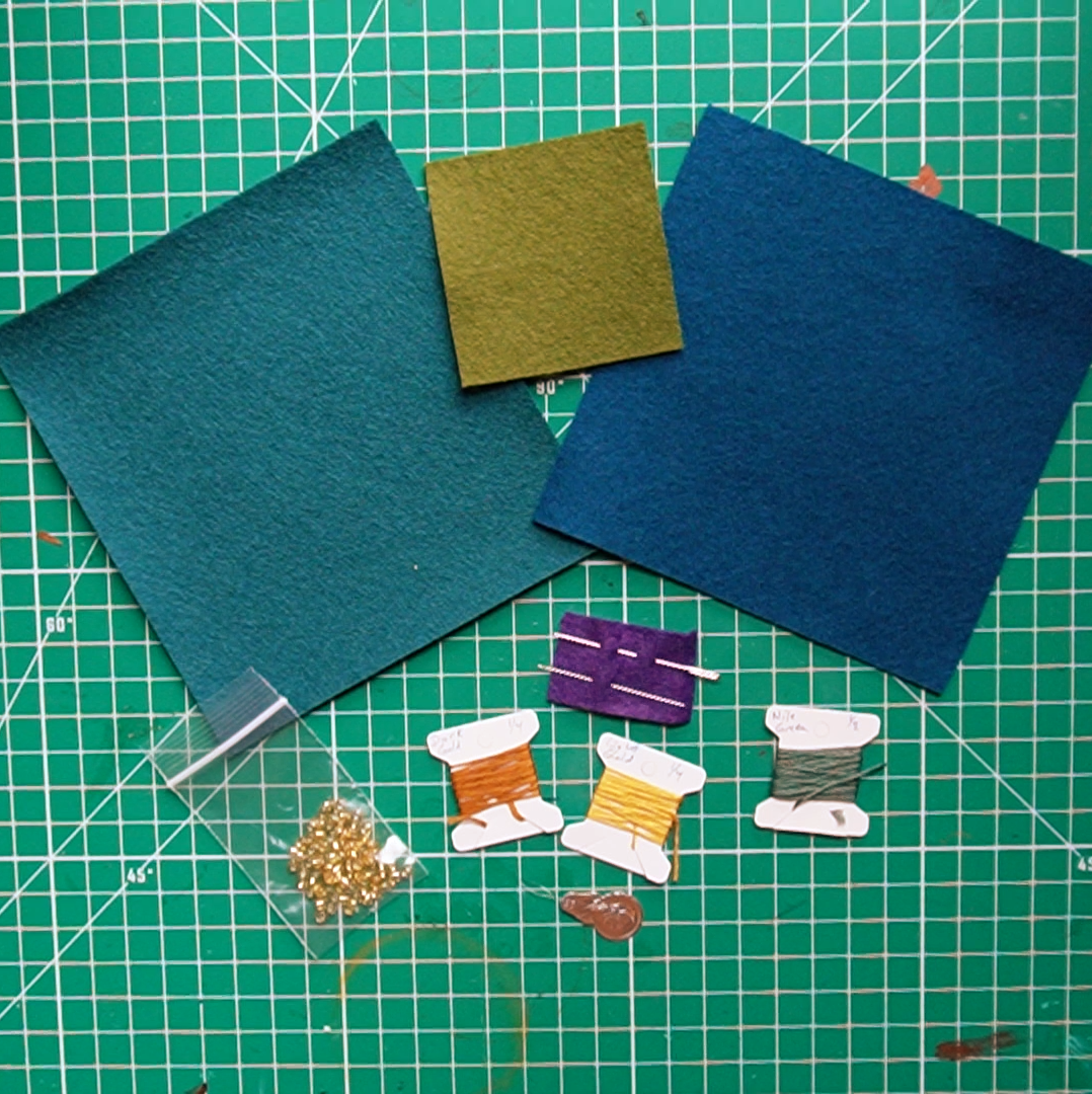 Guiding Star: Evergreen - Wool Felt Embroidery Ornament Kit - DIY Star Ornament