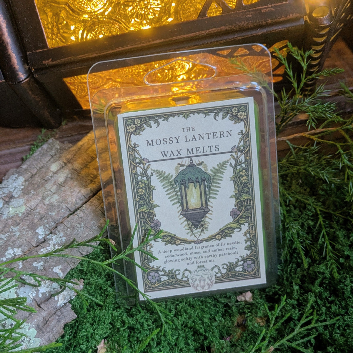 The Mossy Lantern (Moss + Cypress+ Amber) Wax Melts