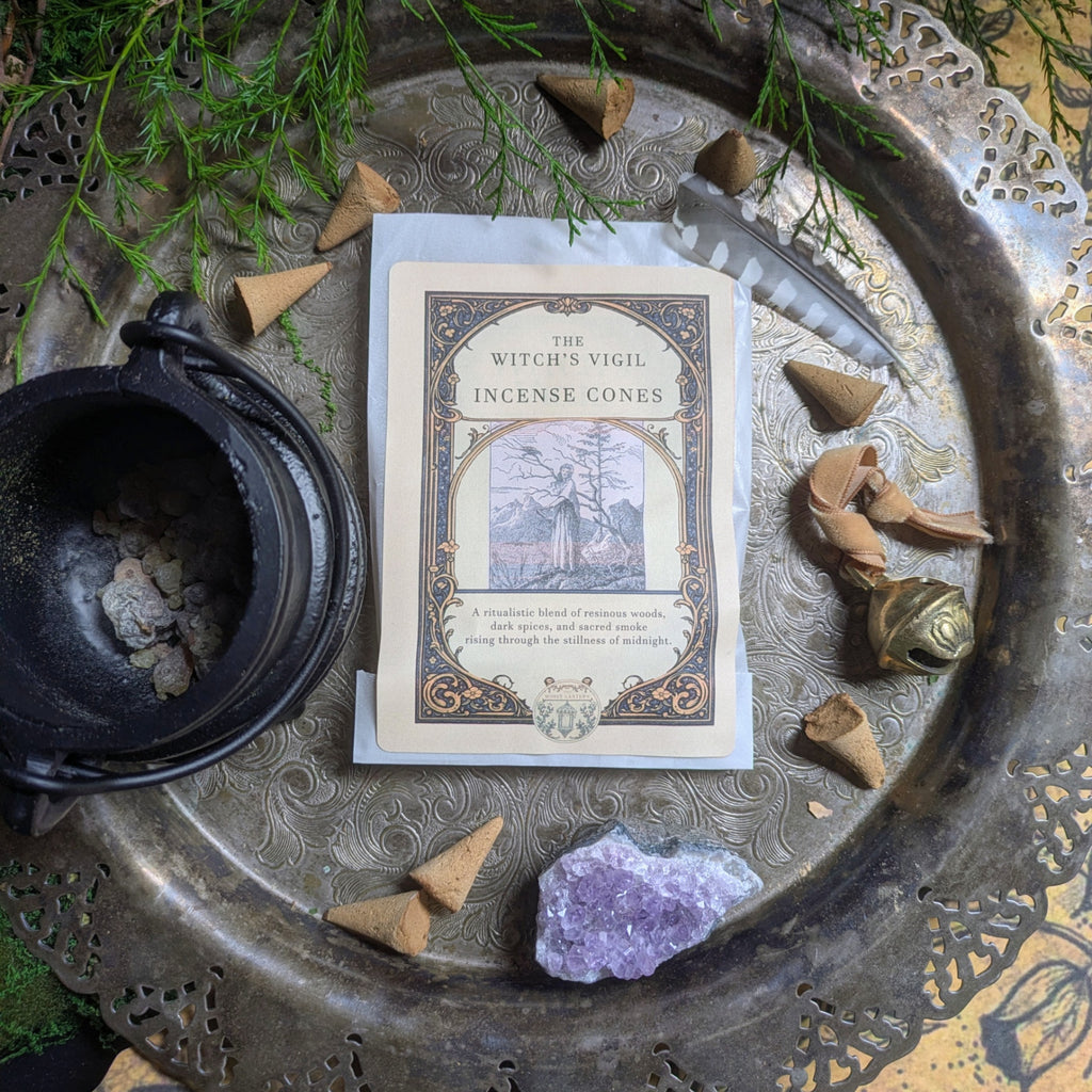 The Witch's Vigil (Cypress + Oakmoss + Frankincense) Natural Incense Cones