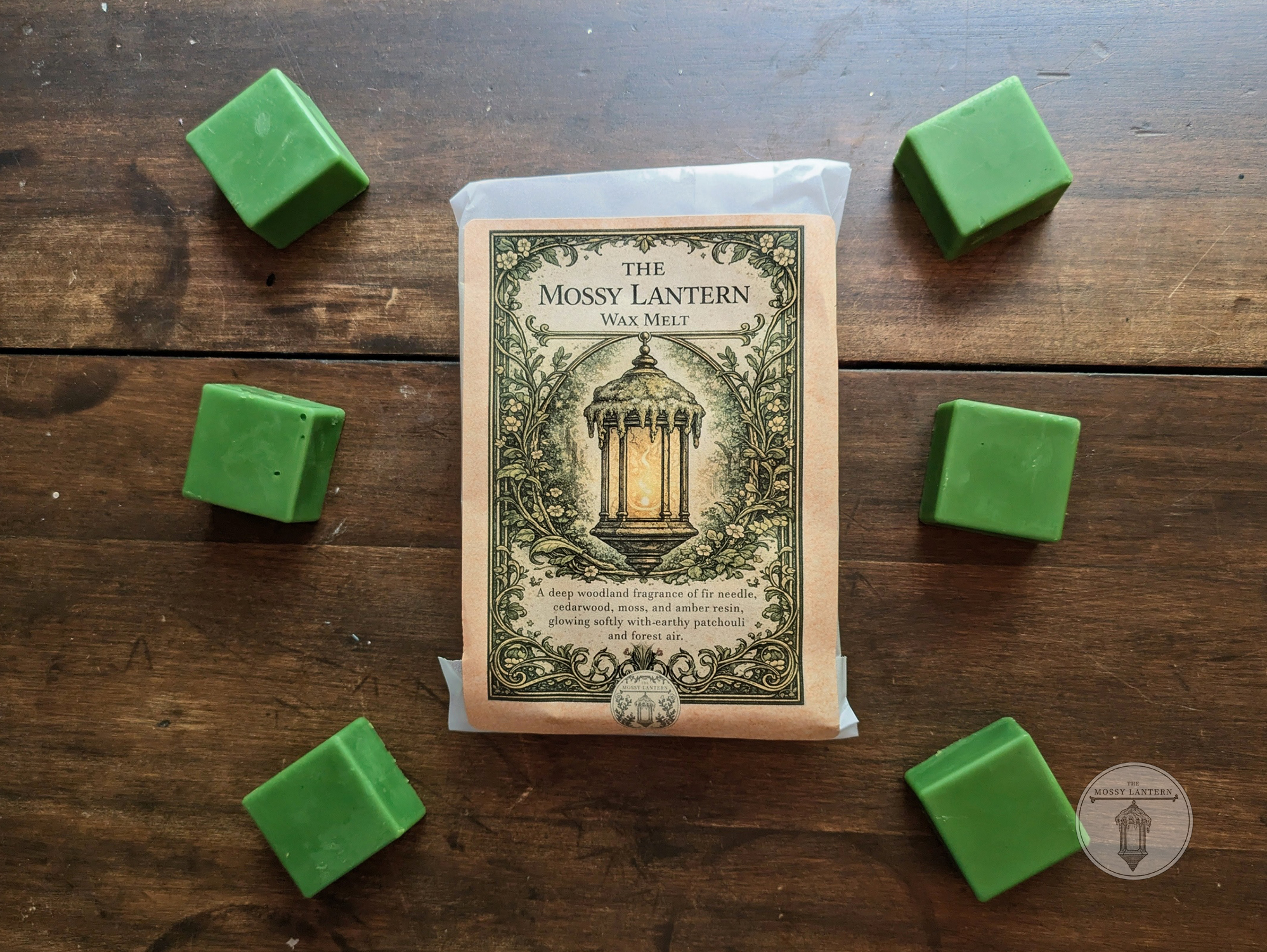 The Mossy Lantern (Moss + Cypress+ Amber) Wax Melts